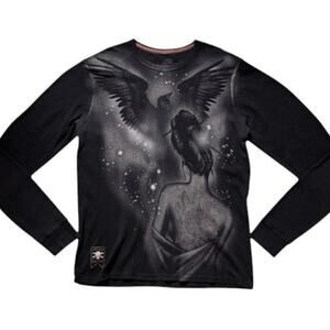 Affliction Black Long-sleeve Top | Size XL